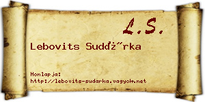 Lebovits Sudárka névjegykártya